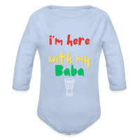 Organic Long Sleeve Baby Bodysuit - sky