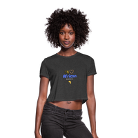 Eye of Heru Akoma African Dance. Women's Cropped T-Shirt - deep heather