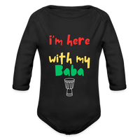 Organic Long Sleeve Baby Bodysuit - black