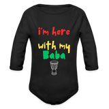 Organic Long Sleeve Baby Bodysuit - black