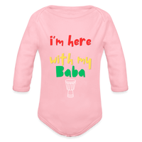 Organic Long Sleeve Baby Bodysuit - light pink