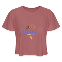 Eye of Heru Akoma African Dance. Women's Cropped T-Shirt - mauve