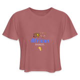 Eye of Heru Akoma African Dance. Women's Cropped T-Shirt - mauve