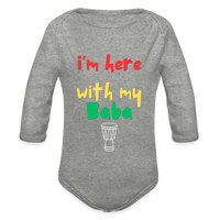 Organic Long Sleeve Baby Bodysuit - heather grey