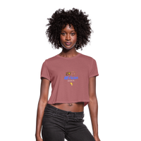 Eye of Heru Akoma African Dance. Women's Cropped T-Shirt - mauve