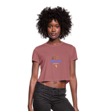 Eye of Heru Akoma African Dance. Women's Cropped T-Shirt - mauve