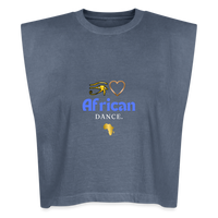 Eye of Heru Akoma African Dance. Women's Garment Dyed Muscle Tank - faded navy