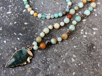 Amazonite Arrowhead Necklace