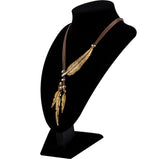 Feather Vintage Rope Necklace